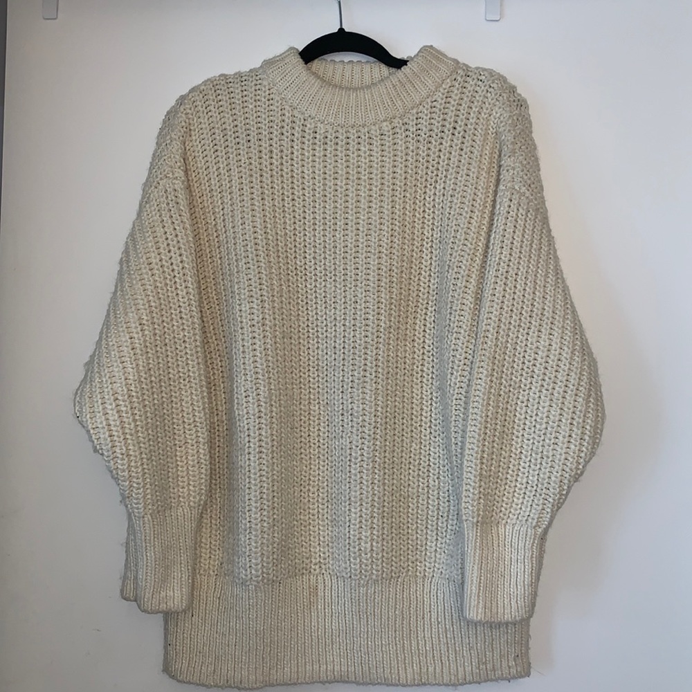 Cream Zara knit sweater